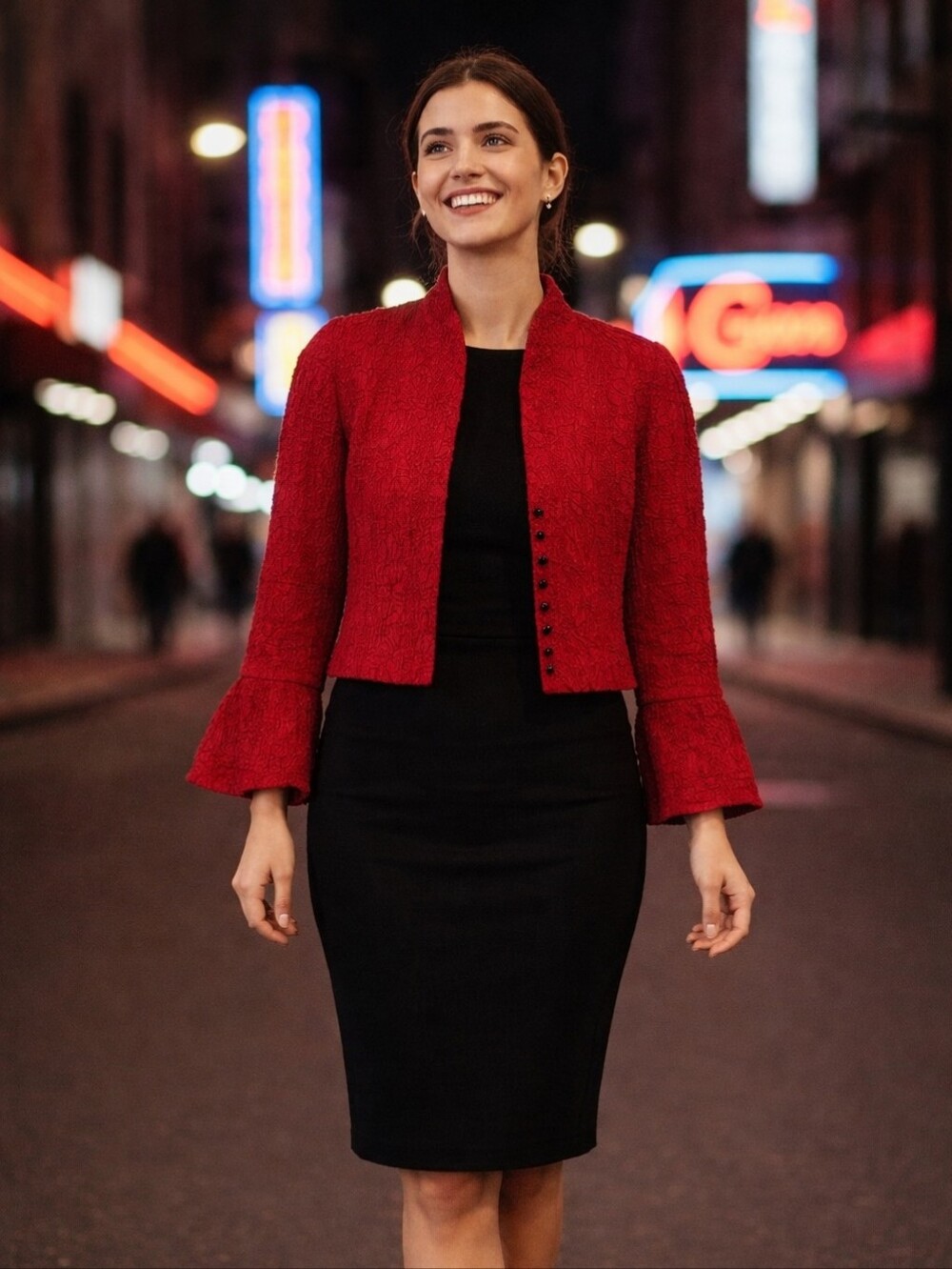 Go Silk Red 100 Percent Cotton Jacket Cardigan.